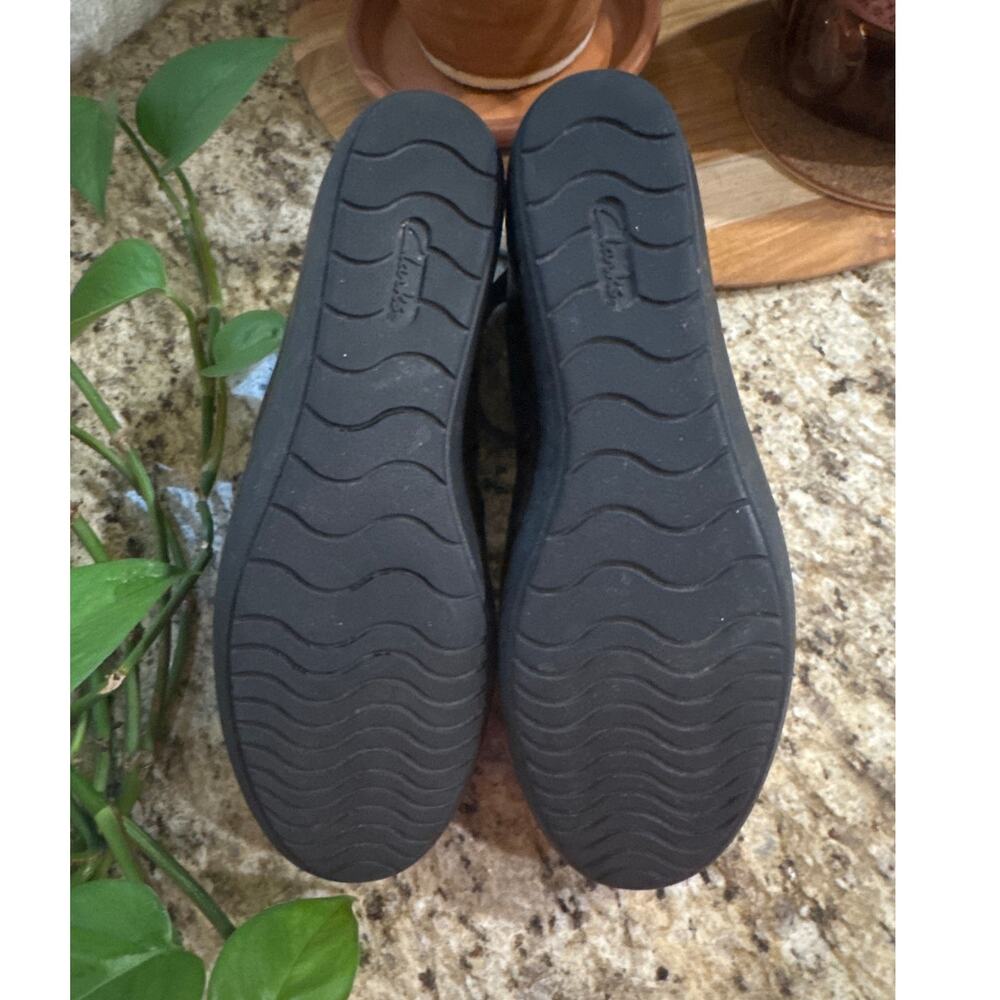 Clarks Wynnmere Fox Wedge Shoes Black Women's Size 8.5 M - Picture 10 of 11